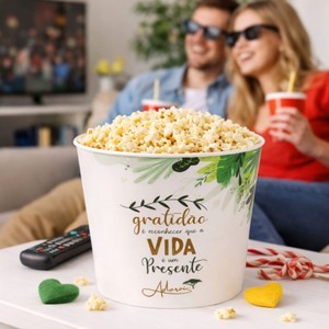 Balde de Pipoca 3,0 Litros In Mold Label Para Brindes